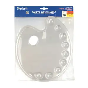Paleta desechable para pintura, 9 espacios / 689019 / stelam