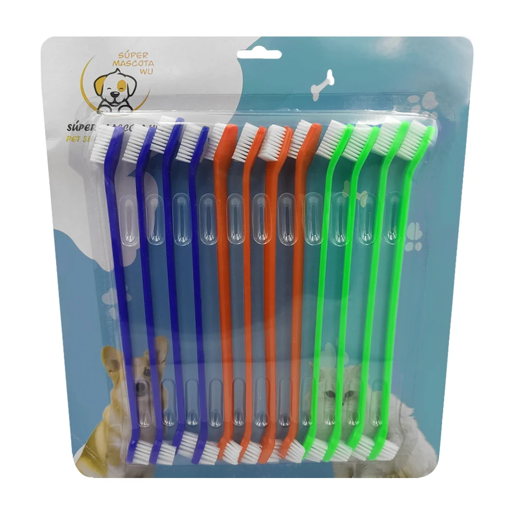 Paquete con 12 cepillos de dientes para mascotas 22 cm, colores surti…