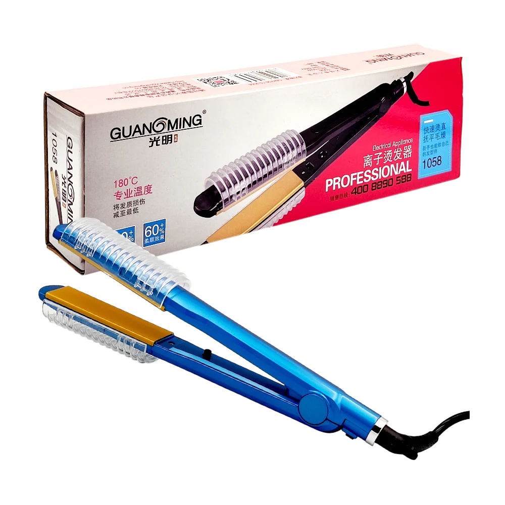 Plancha de cabello con protección e indicador de temperatura, incluye…