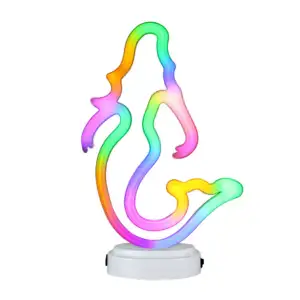Lámpara decorativa con forma de sirena multicolor 14.5x6x25.5cm / 723…