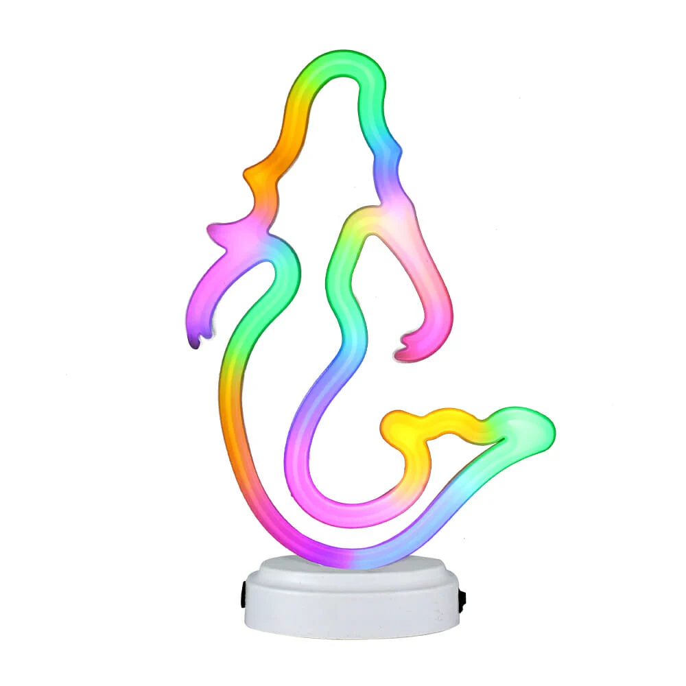 Lámpara decorativa con forma de sirena multicolor 14.5x6x25.5cm / 723…