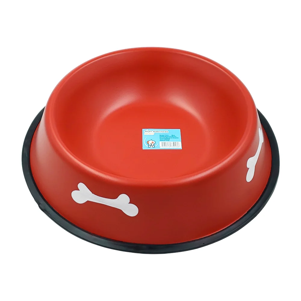 Plato tazón metálico antideslizante con estampado, variedad de colore…