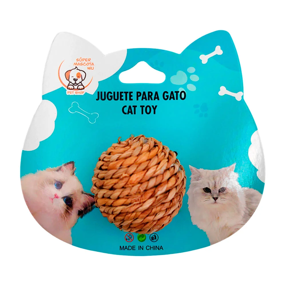 Pelota pequeña de hoja de palma para gato / 73433