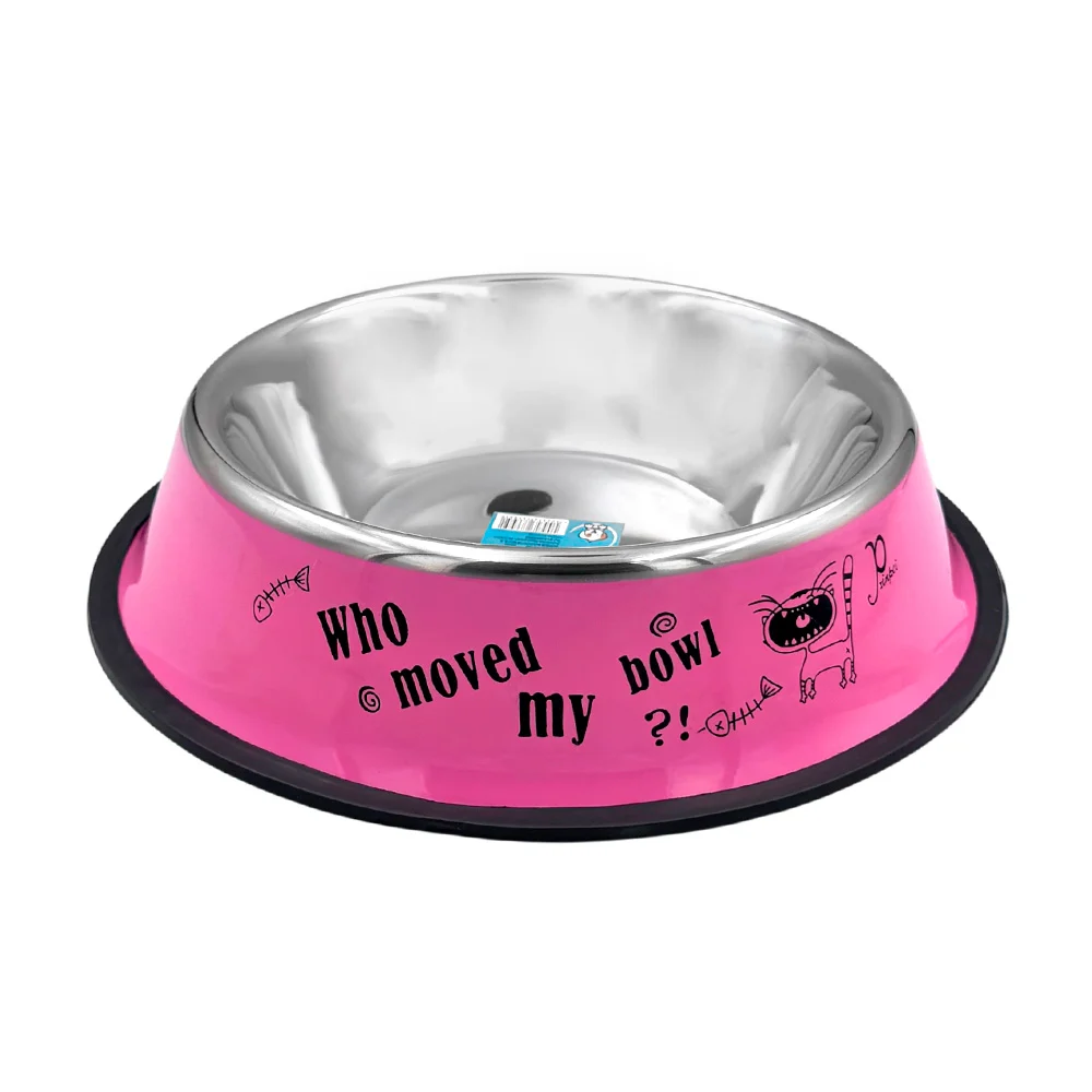Plato tazón metálico antideslizante, 26cm, estampado colores surtidos…