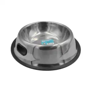 Plato tazón de acero inoxidable antideslizante, 26cm - L / 73848