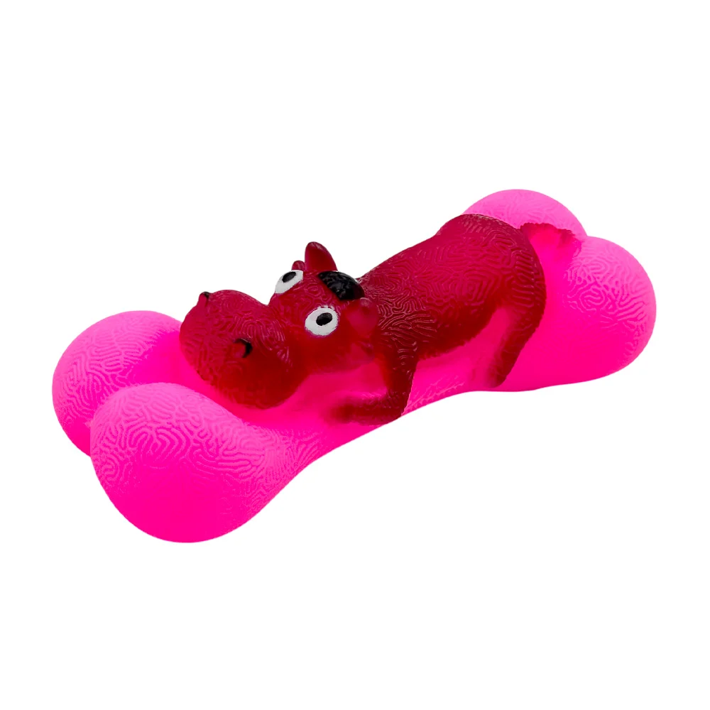 Juguete chillón en forma de hueso decoración de vaca, colores surtido…