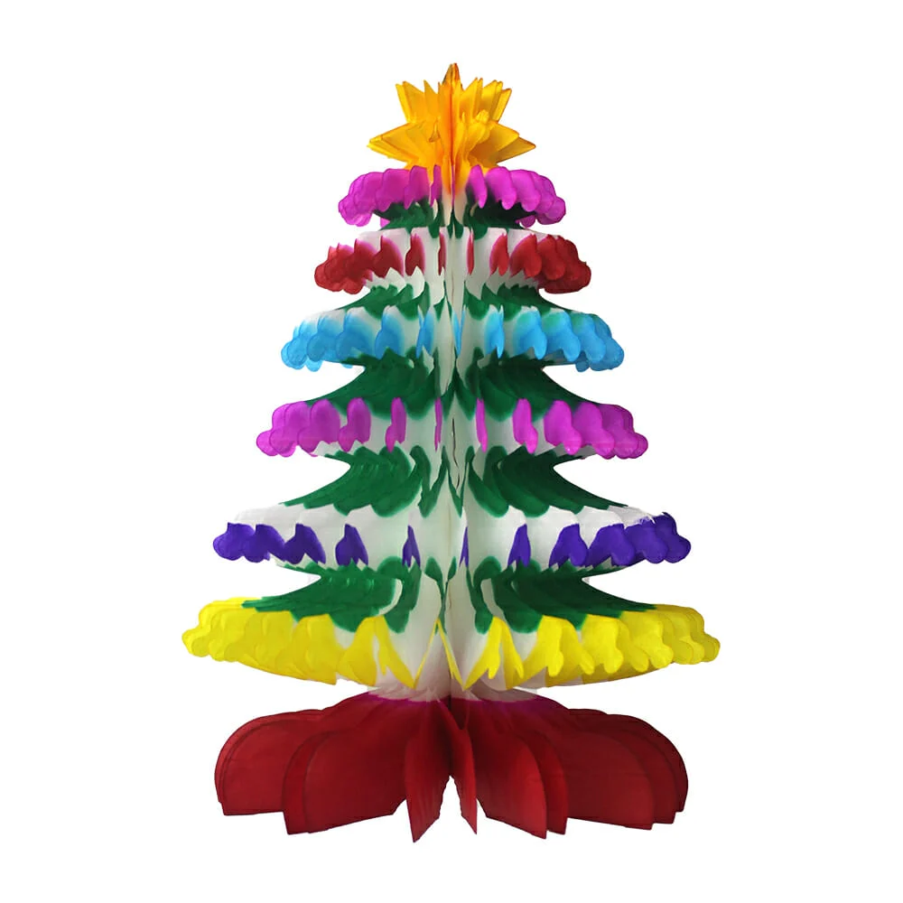 1pza Adorno navideño colgante 3d de papel china en forma de árbol / p…