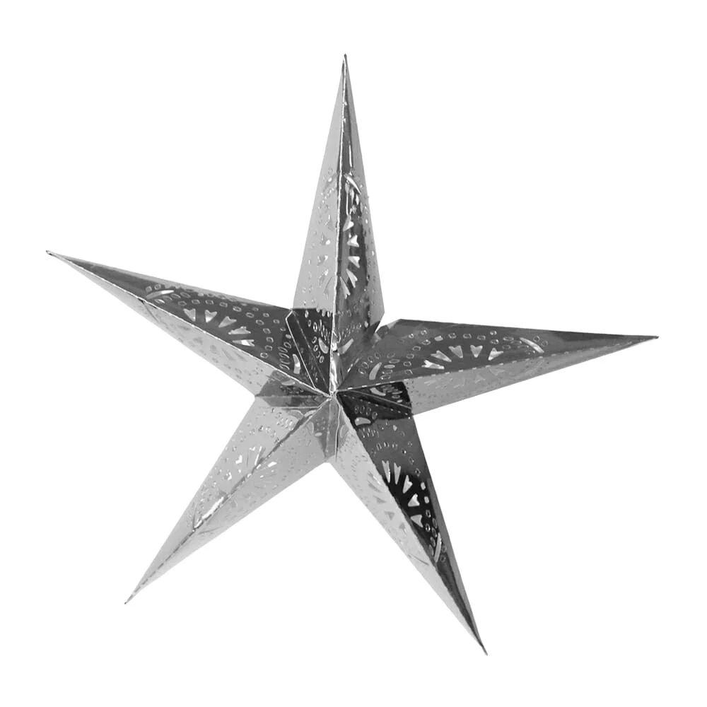 1pza Adorno navideño metálico en forma de estrella para iluminar dest…