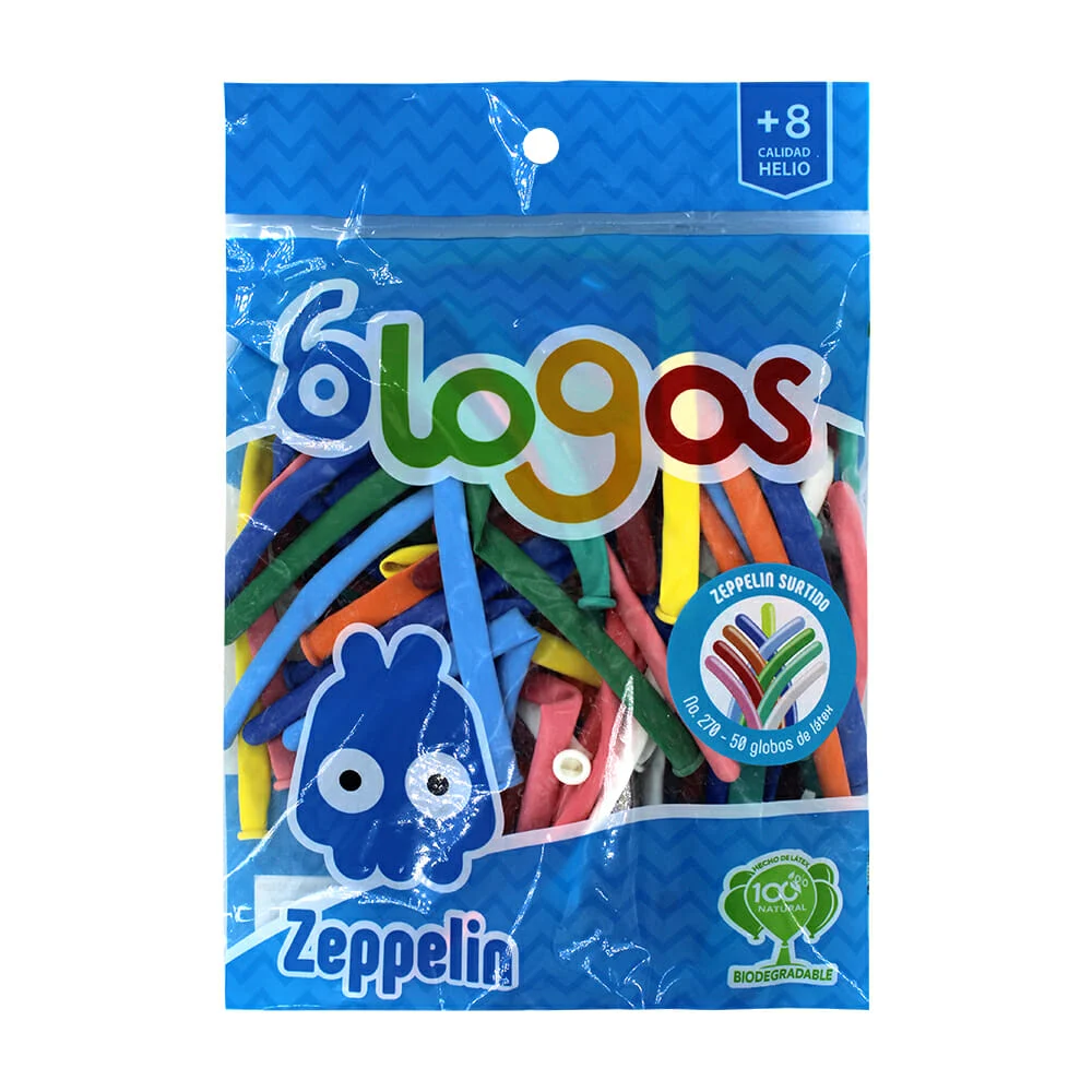 Paquete con 50 globos blogos de no. 270 gusano - salchicha en colores…
