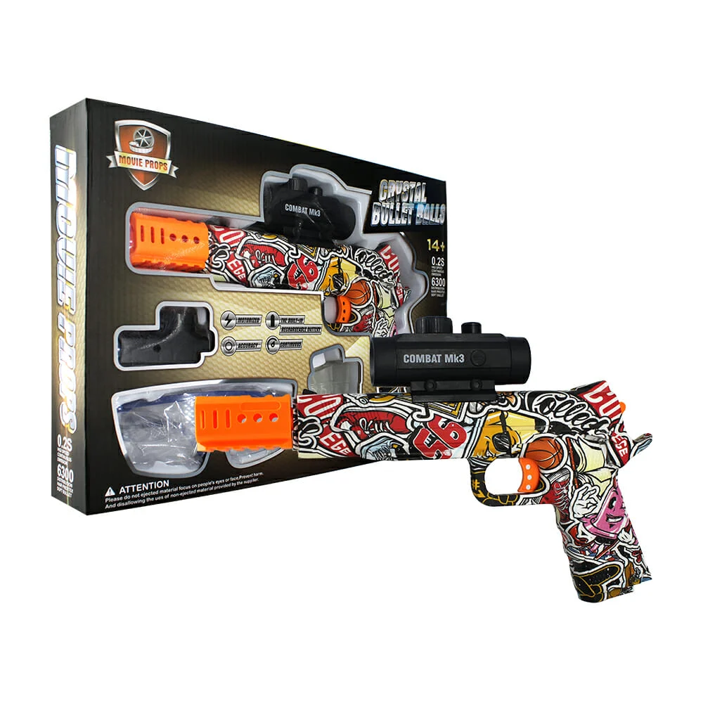 Pistola combat mk3, lanza bolitas de hidrogel, recargable con diseño …