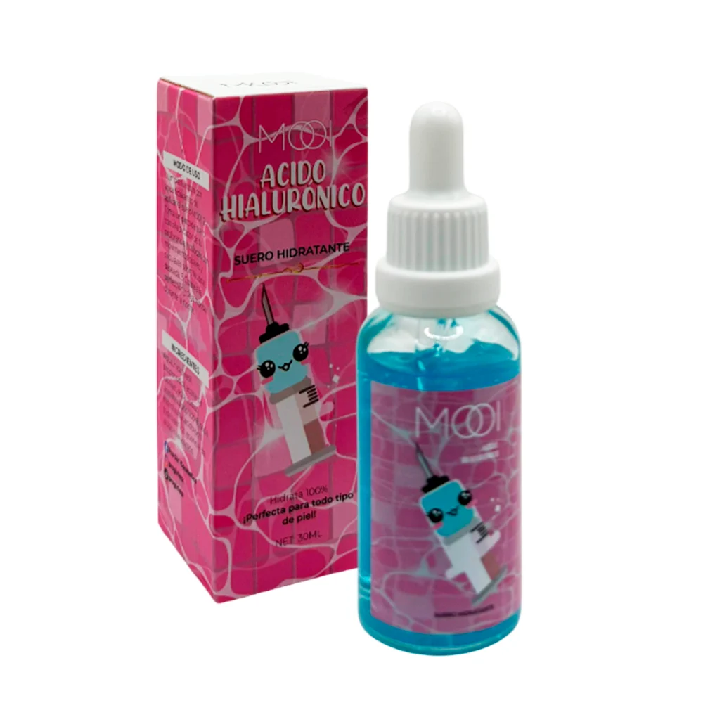 Suero facial hidratante con extracto de ácido hialurónico, 30ml / moo…