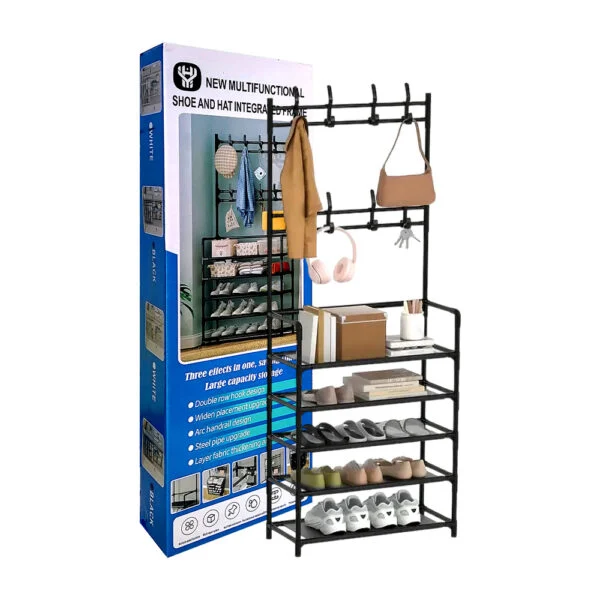 Organizador / repisa multifuncional con 5 niveles y perchero / clothe…