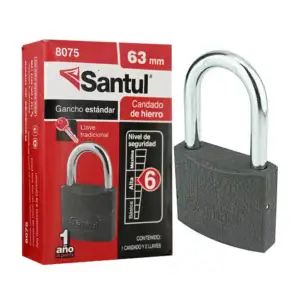 Candado santul 63mm con juego de llaves / 8075
