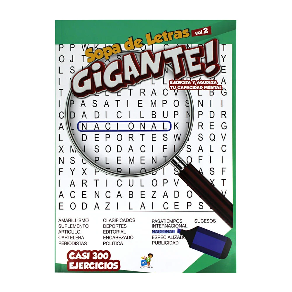 Libro de sopa de letras 288pag. 830666