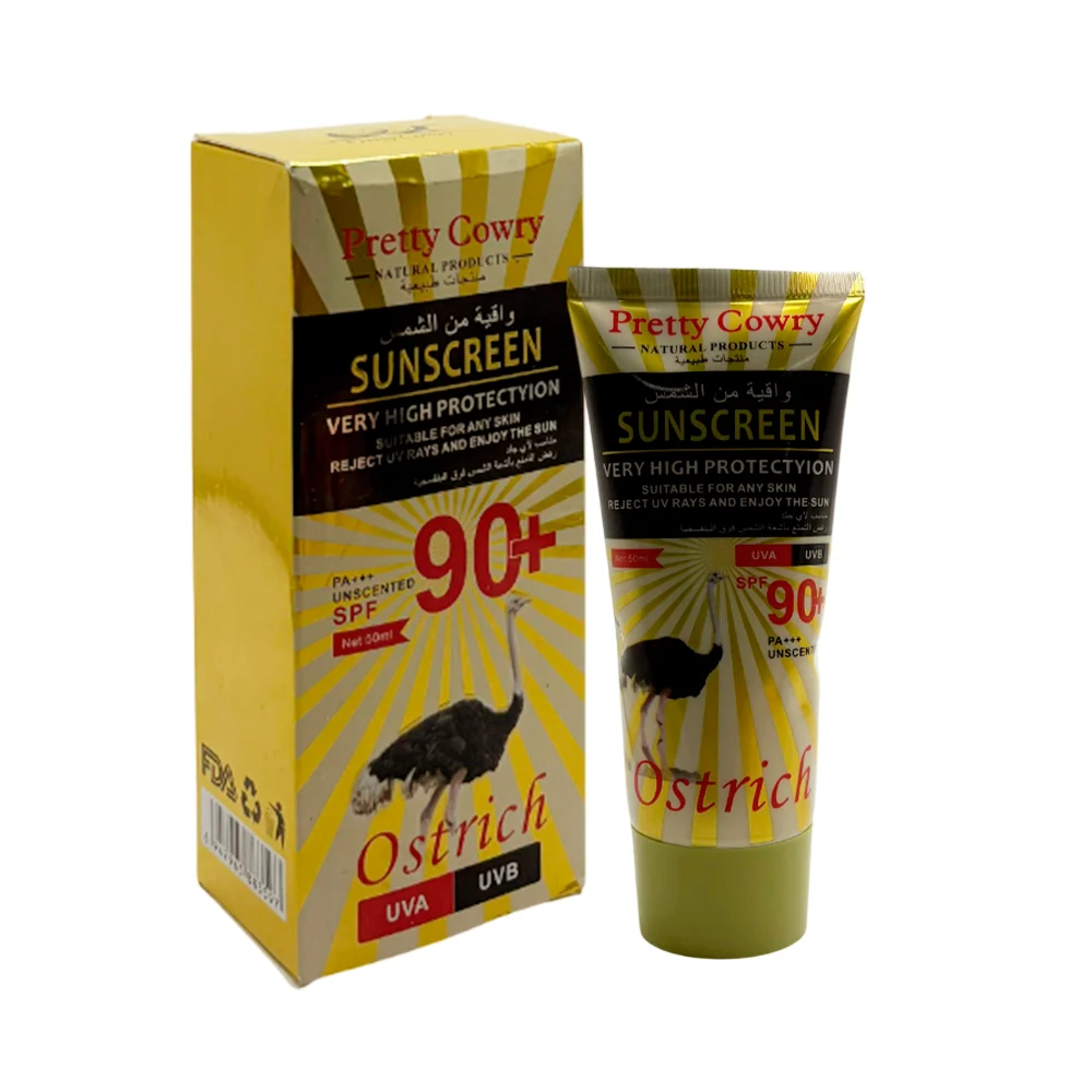 Protector solar con factor spf 90+ con propiedades de avestruz, 50ml …
