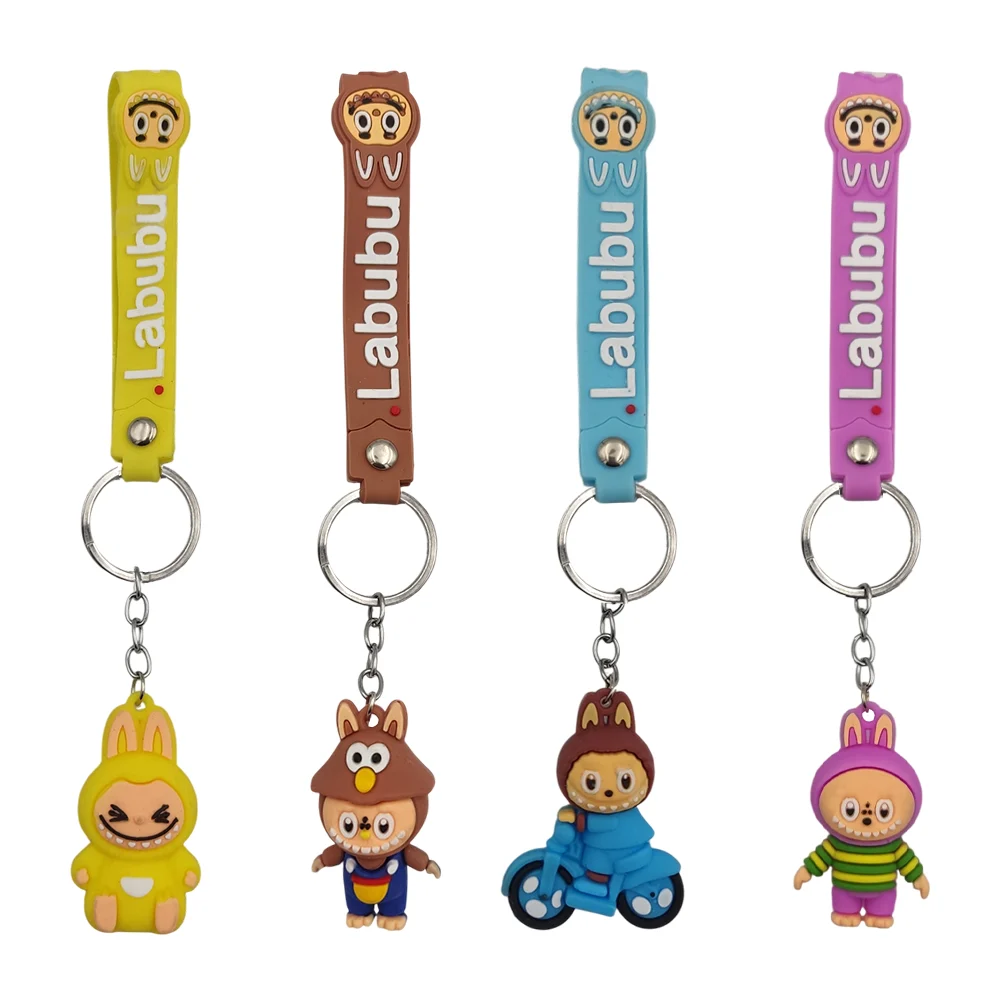 1pza Llavero con diseño de labubu + banda con frase, variedad de mode…