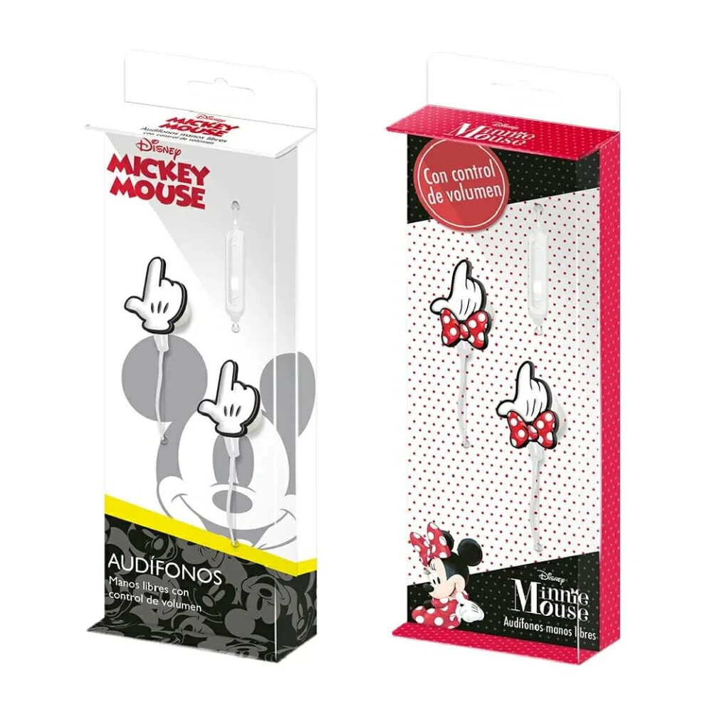 Audífonos alámbricos con diseño de mickey mouse o minnie mouse / a-ae…