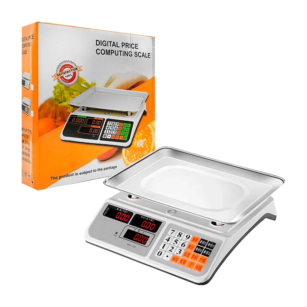 Báscula mediana con teclado numérico, precio-peso, pantalla digital /…