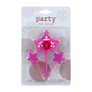 Velas para pastel con diseño de corona y estrellas, variedad de color…