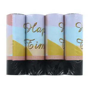 Paquete con 4 mini bazucas cañones happy time lanza confeti, variedad…