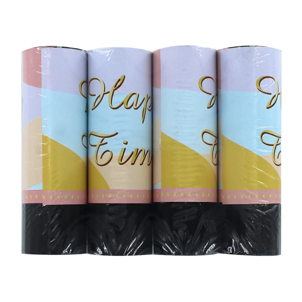 Paquete con 4 mini bazucas cañones happy time lanza confeti, variedad…