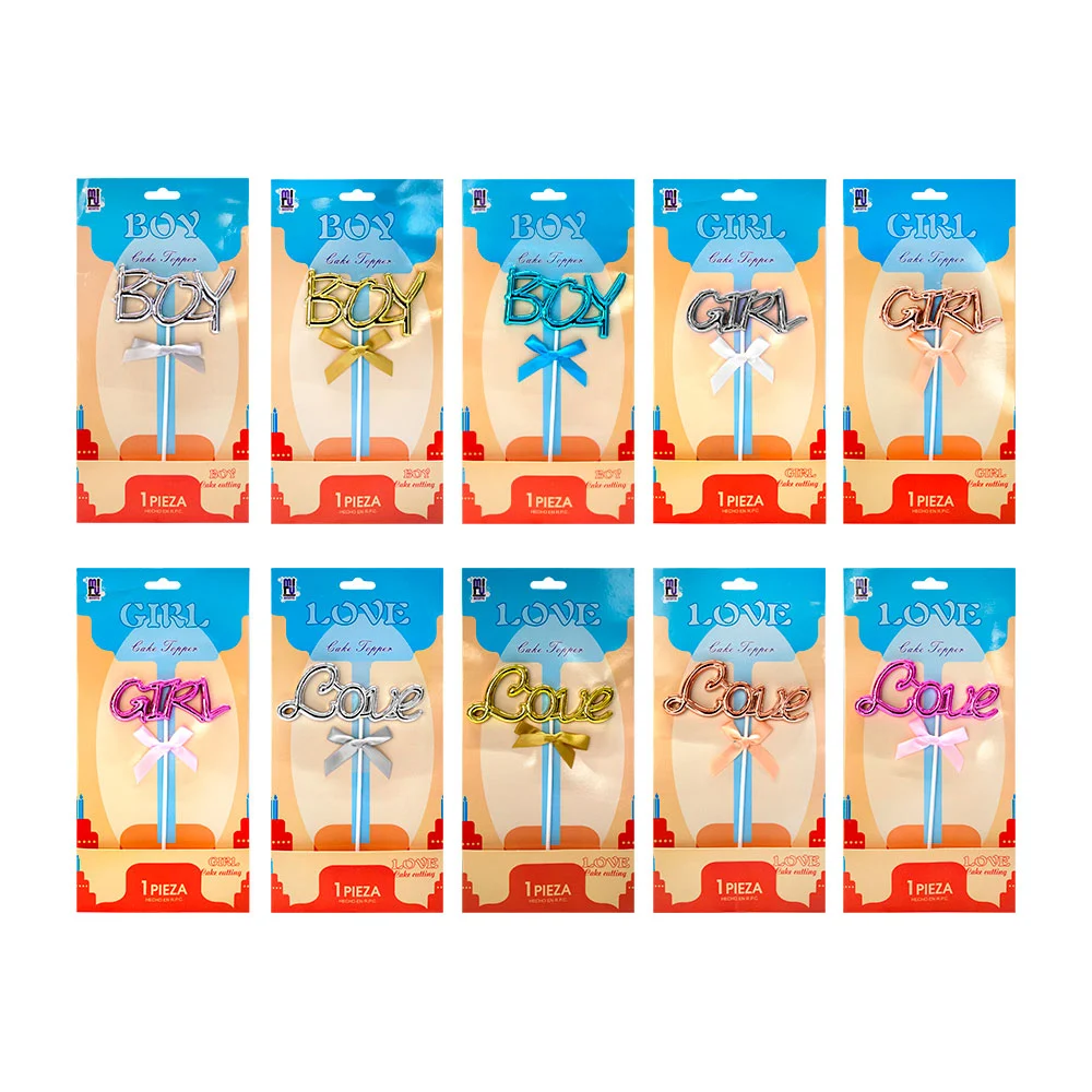 Topper decorativo para pasteles, con frases, color metálico, diseños …
