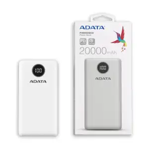 Power bank batería portátil adata color blanco con 2 puertos usb, pue…