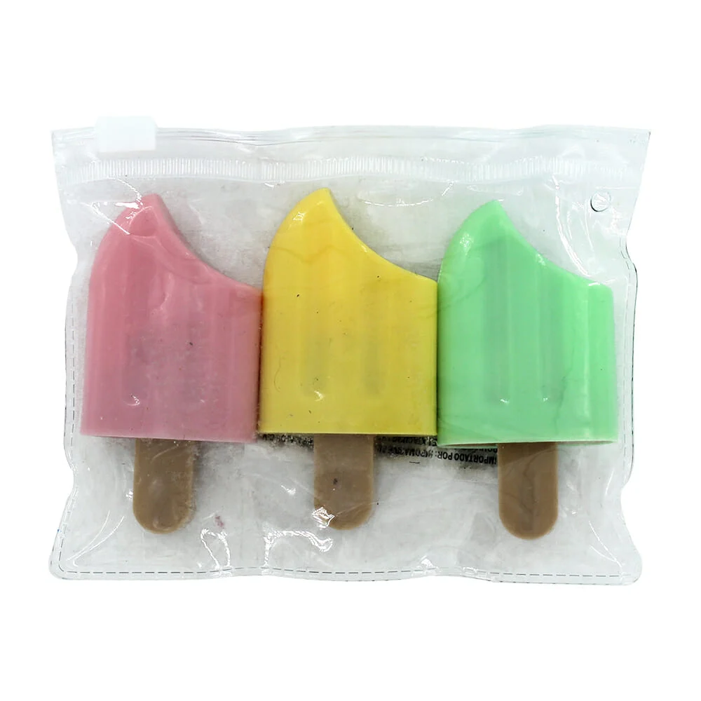 Paquete con 3 marcatextos neón en forma de paleta, variedad de colore…