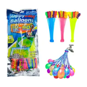 Blíster con 3 juegos de 37 globos, 111pzas para rellenar de agua, var…