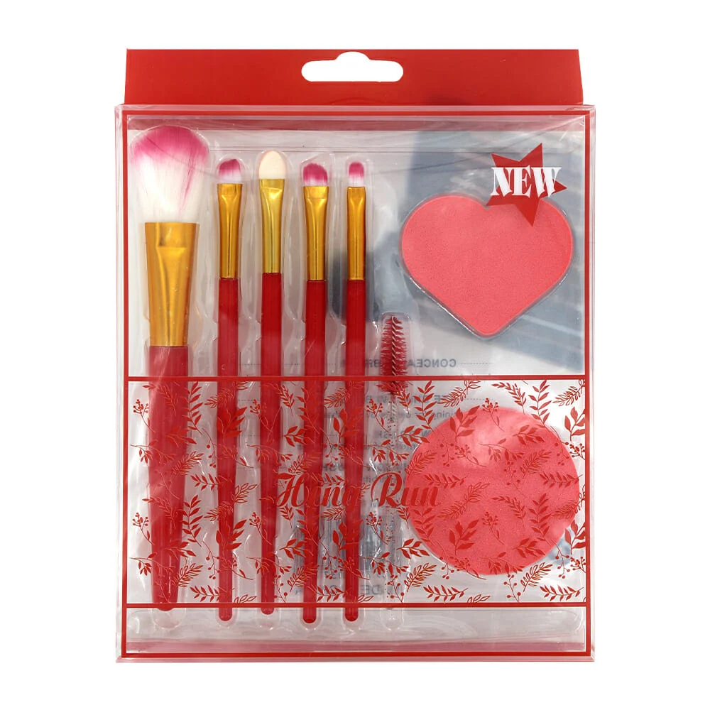 Set de 6 brochas para maquillaje + dos esponjas para aplicar maquilla…