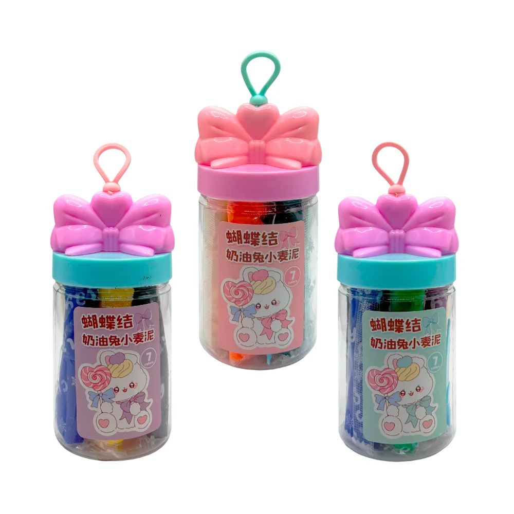 Bote pequeño con 7 mini tubos de masa moldeable + accesorio, tapa de …