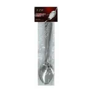 Paquete 12 cucharas metálicas kzh - yong / bb-1121