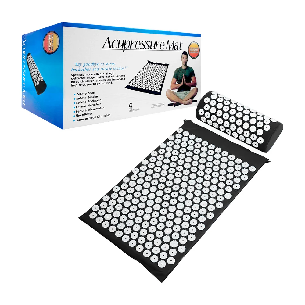 Tapete de acupresión + almohada, con mini púas de plástico, variedad …