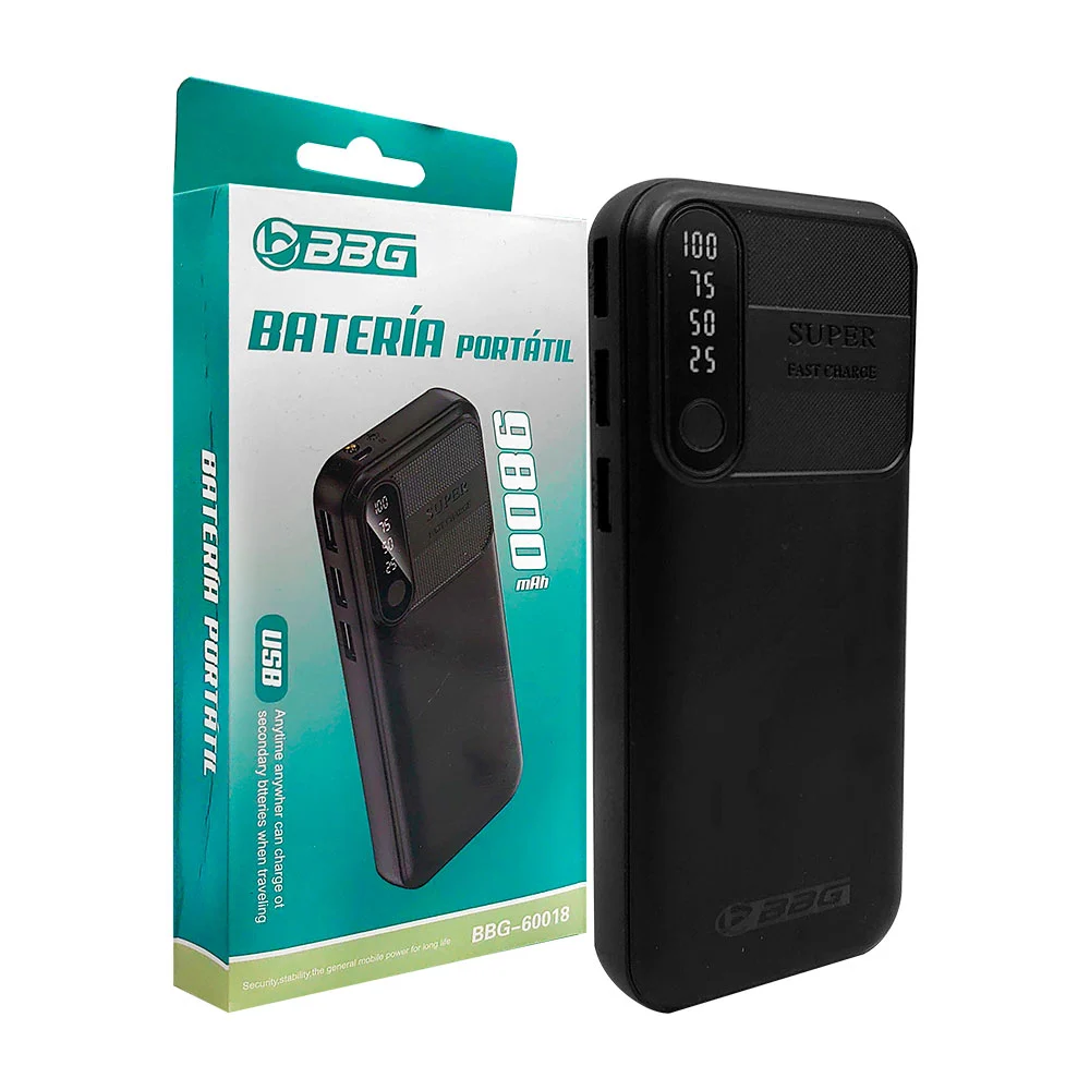 Batería recargable portátil con 3 entradas usb, indicador de batería …
