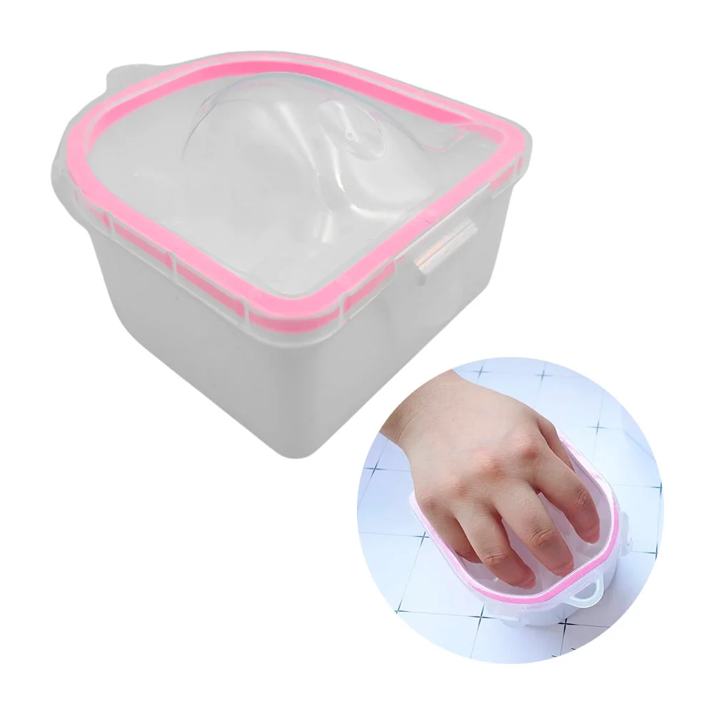 Recipiente doble ergonómico pequeño para uñas, con compartimento para…
