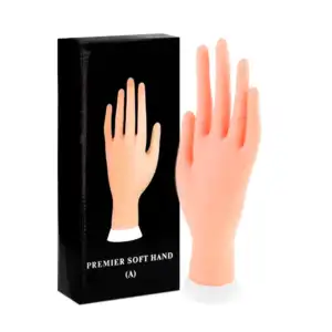 Mano mediana para práctica + base, plástico suave y flexible / premie…