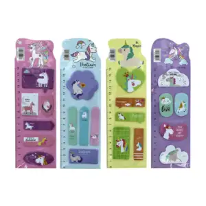 Blíster 5 post-it / notas adhesivas con diseño de unicornio kawaii, v…