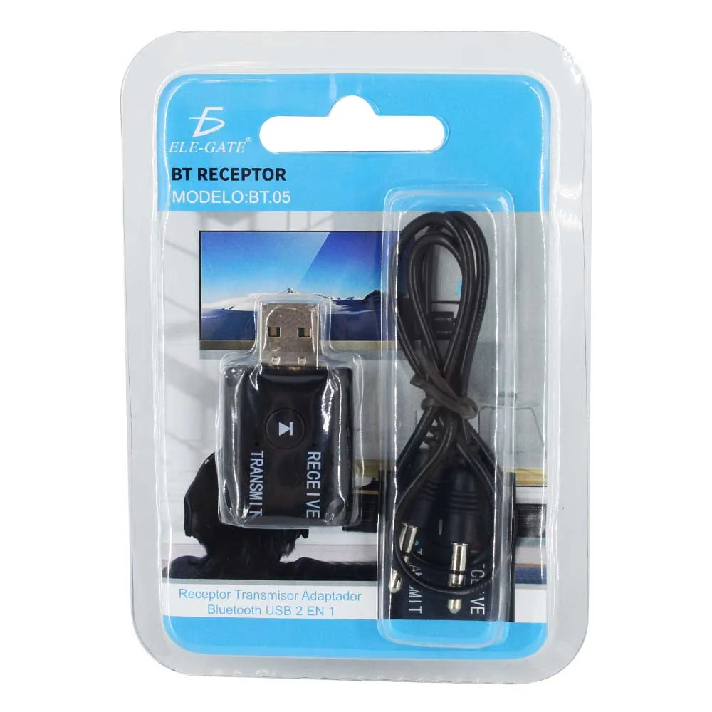 Receptor y transmisor bluetooth con entrada auxiliar y salida usb, mu…