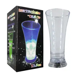 Vaso redondo transparente de plástico con luz de colores y capacidad …