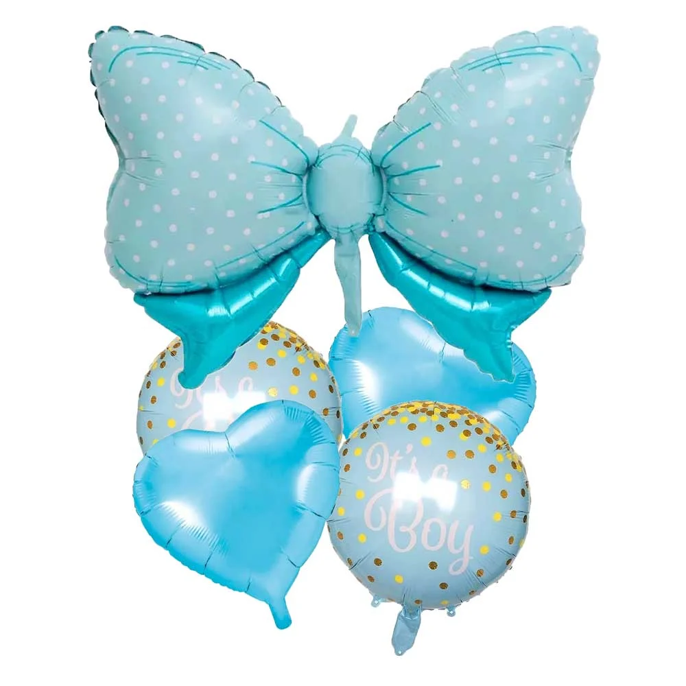 Set de globos para revelación de género, con diseños en forma de cora…