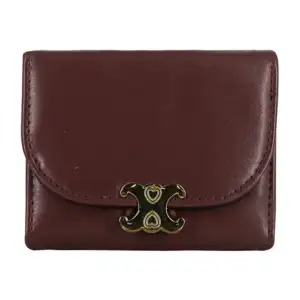 Cartera - monedero, de piel sintética, broche dorado con corazones de…