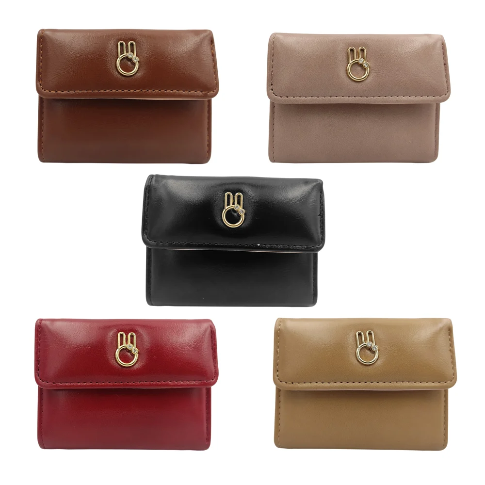 Cartera con broche de botón y diseño de conejo, variedad de colores /…