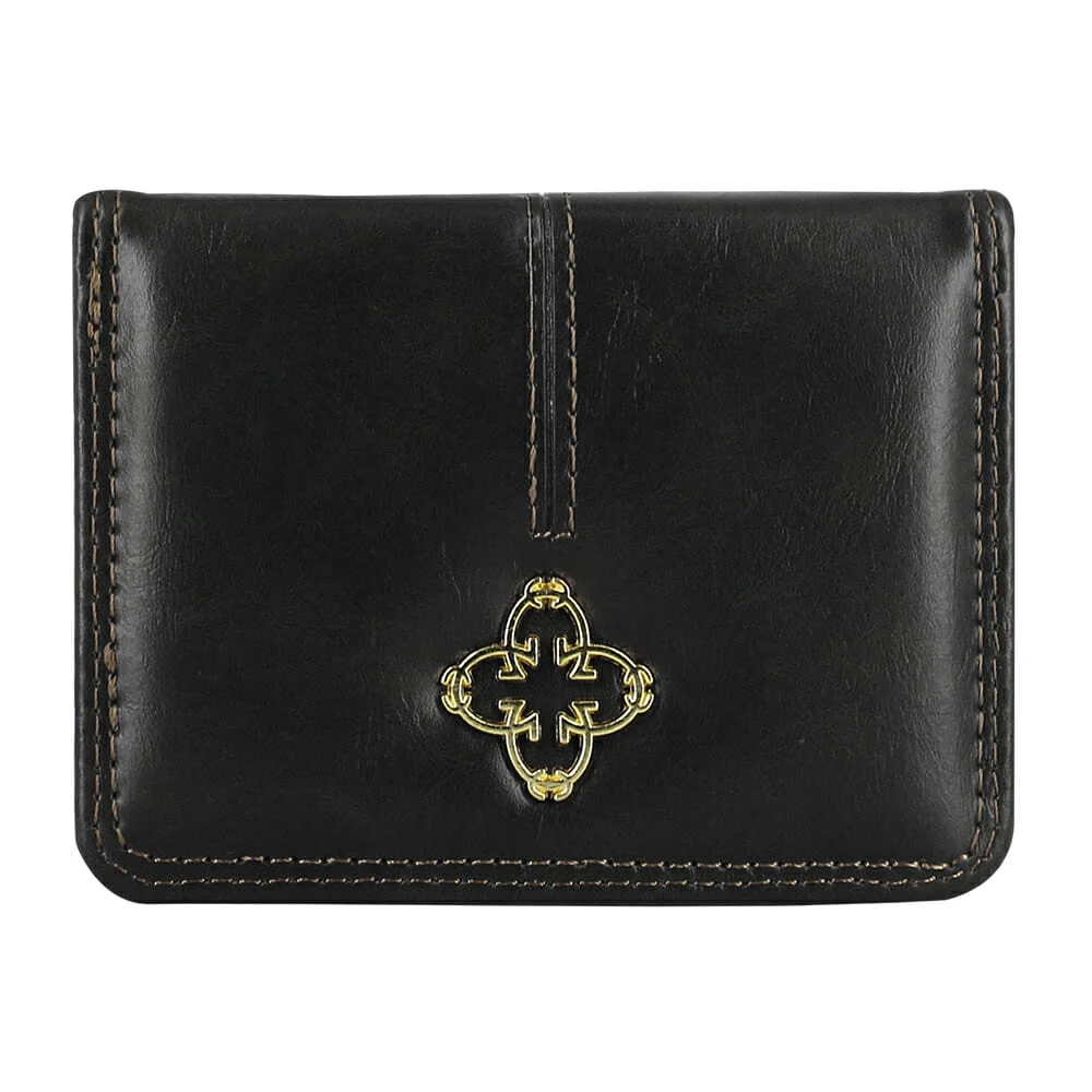 Cartera pequeña lisa con detalle dorado tipo flor, variedad de colore…