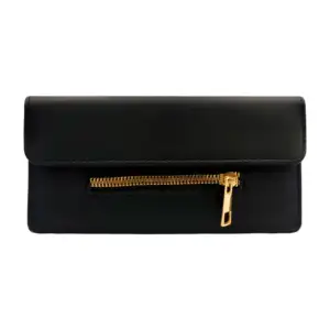 Cartera rectangular con cierre dorado para dama, variedad de colores …