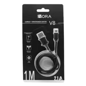 Cable 1hora con entrada v8 para carga y transferencia de datos / cab1…