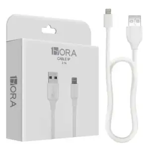 Cable 1hora con entrada lightning iphone de 1 metro para carga 2.1a /…