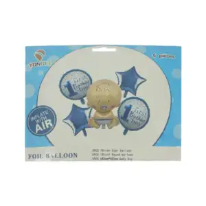Set de 5 globos metálicos con temática de revelación de género, varie…