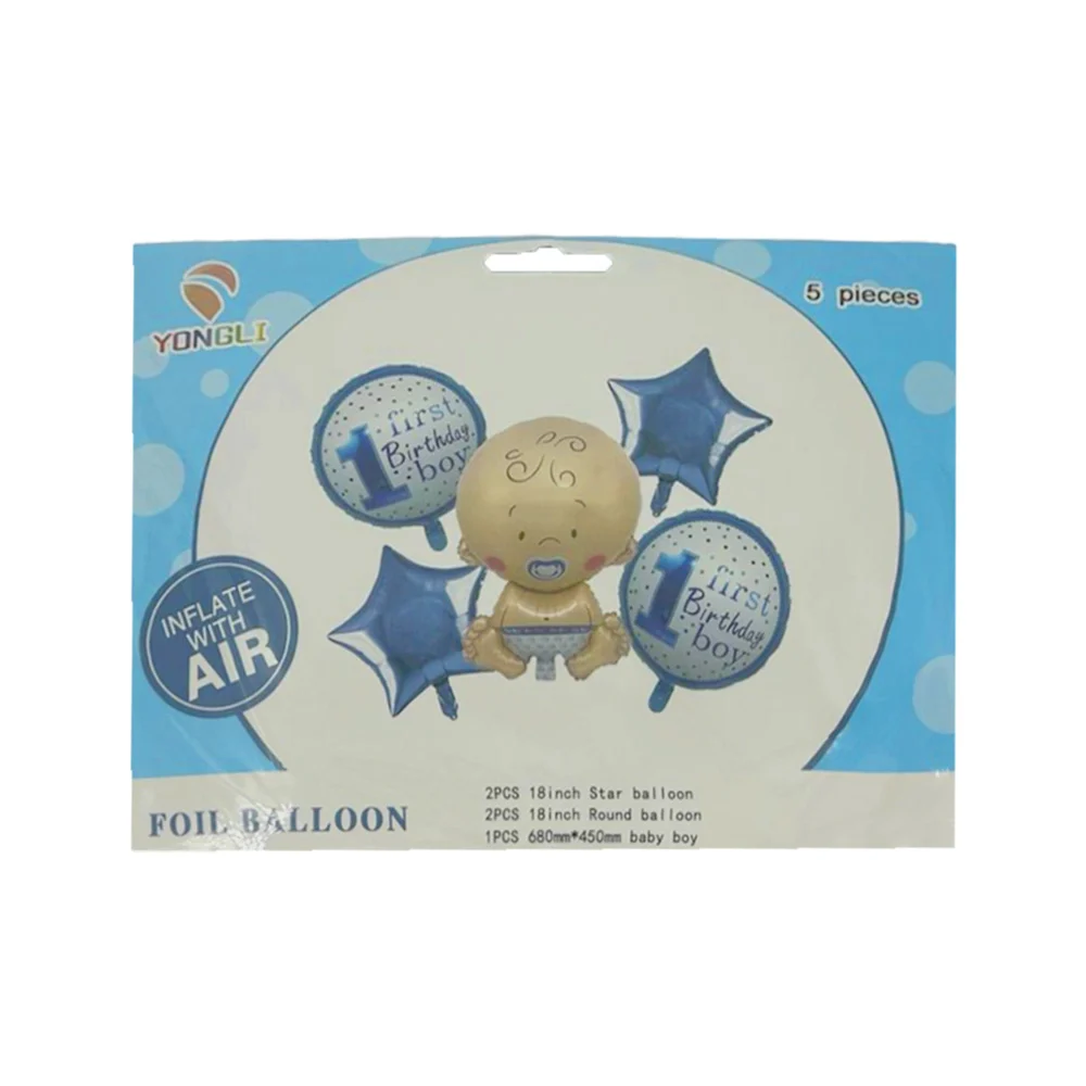 Set de 5 globos metálicos con temática de revelación de género, varie…