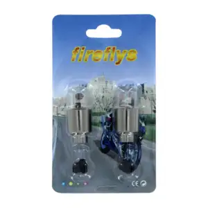 Blíster de 2 válvulas fireflys con luz led para llantas / mt033 / R759