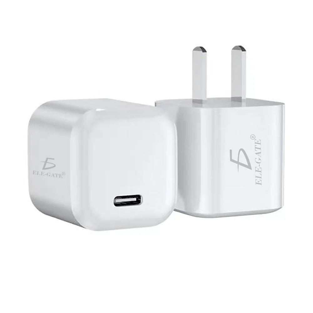 Cubo cargador usb-c blanco ele-gate para carga 20 watts / ch.88
